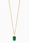 Oradina 14k Gold Date Me Birthstone Pendant Necklace In Green Agate - May