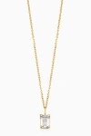 Oradina 14k Gold Date Me Birthstone Pendant Necklace In White Topaz - April