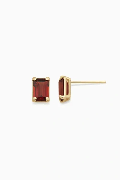 Oradina 14k Gold Date Me Birthstone Stud Earrings