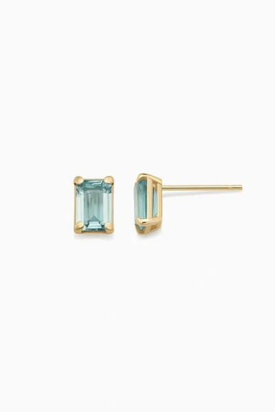 Oradina 14k Gold Date Me Birthstone Stud Earrings