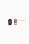 Oradina 14k Gold Date Me Birthstone Stud Earrings