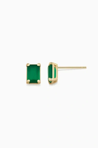 Oradina 14k Gold Date Me Birthstone Stud Earrings