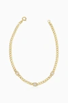 Oradina 14k Gold Dazzle Me Curb Bracelet In Gold - White Zirconia