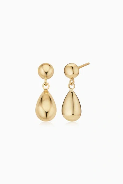 Oradina 14k Gold Dripping Gold Drop Earrings In Yellow Gold