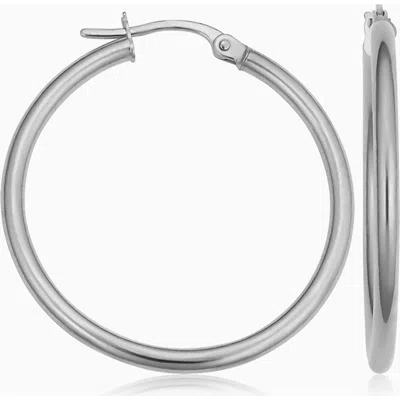 Oradina 14k Gold Everything Hoop Earrings In White Gold