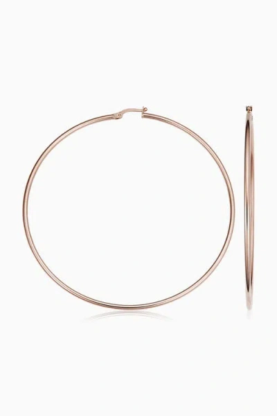 Oradina 14k Gold Everything Oversized Hoop Earrings In Rose Gold