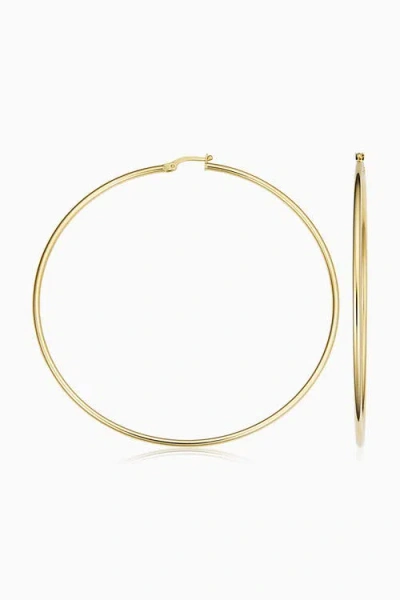 Oradina 14k Gold Everything Oversized Hoop Earrings In Yellow Gold