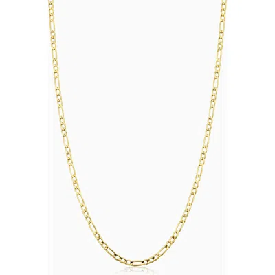 Oradina 14k Gold Florentine Figaro Petite Necklace In Yellow Gold