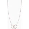 Oradina Women's 14k Rose Solid Gold Forever Linked Necklace In Rose Gold
