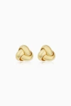 Oradina 14k Yellow Solid Gold Forget Me Knot Studs In Yellow Gold
