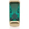 Oradina 14k Gold Fresco Baguette Micro Single Stud In Yellow Gold - Green Zirconia