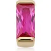 Oradina 14k Gold Fresco Baguette Micro Single Stud In Yellow Gold - Ruby Zirconia