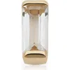 Oradina 14k Gold Fresco Baguette Micro Single Stud In Yellow Gold - White Topaz