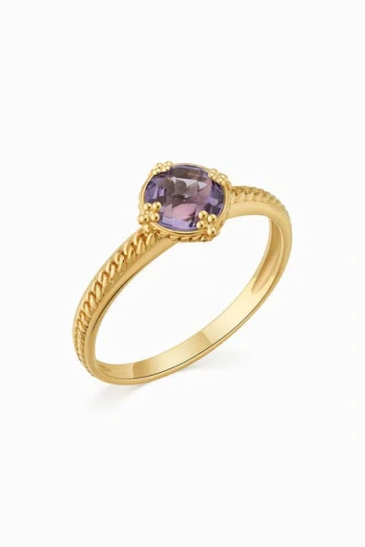 Oradina 14k Gold Gemstone Antica Ring In Multi