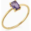 Oradina 14k Gold Gemstone Vivid Ring In Multi
