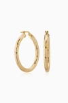 Oradina 14k Gold Goddess Hoops Earrings In Yellow Gold