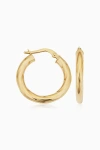 Oradina 14k Gold Goddess Midi Hoops Earrings In Yellow Gold