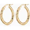 Oradina 14k Gold Goddess Midi Oval Hoops In Yellow Gold