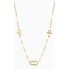 Oradina 14k Gold Harmony Station Necklace In Yellow Gold