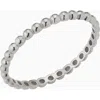 Oradina Women's 14k White Gold Have A Ball Stack Ring