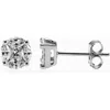 Oradina 14k Gold Illusion Classic Diamond Studs In White Gold - Diamonds