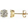 Oradina 14k Gold Illusion Classic Diamond Studs In Yellow Gold - Diamonds