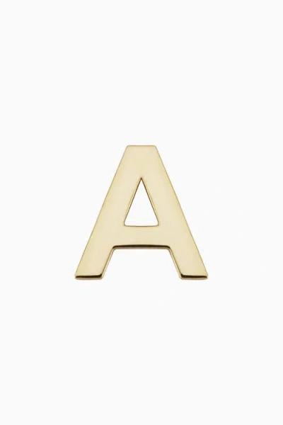 Oradina 14k Gold Initial Reaction Single Stud In Letter A