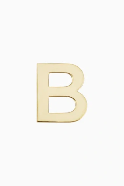 Oradina 14k Gold Initial Reaction Single Stud In Letter B