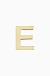 Oradina 14k Gold Initial Reaction Single Stud In Letter E