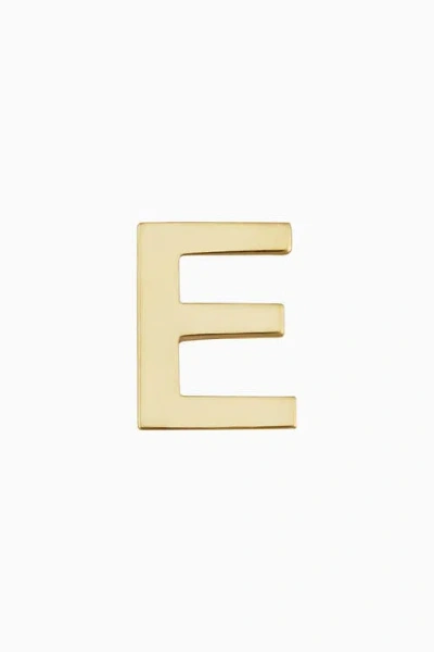 Oradina 14k Gold Initial Reaction Single Stud In Letter E