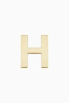 Oradina 14k Gold Initial Reaction Single Stud In Letter H
