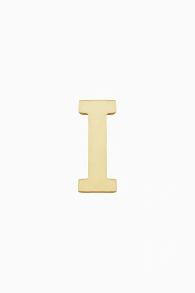 Oradina 14k Gold Initial Reaction Single Stud In Letter I