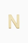 Oradina 14k Gold Initial Reaction Single Stud In Letter N