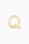 Oradina 14k Gold Initial Reaction Single Stud In Letter Q
