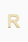 Oradina 14k Gold Initial Reaction Single Stud In Letter R