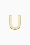 Oradina 14k Gold Initial Reaction Single Stud In Letter U