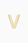 Oradina 14k Gold Initial Reaction Single Stud In Letter V