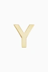 Oradina 14k Gold Initial Reaction Single Stud In Letter Y