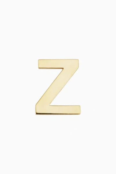 Oradina 14k Gold Initial Reaction Single Stud In Letter Z