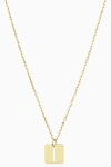 Oradina 14k Gold Initial Tile Petite Necklace In Letter I