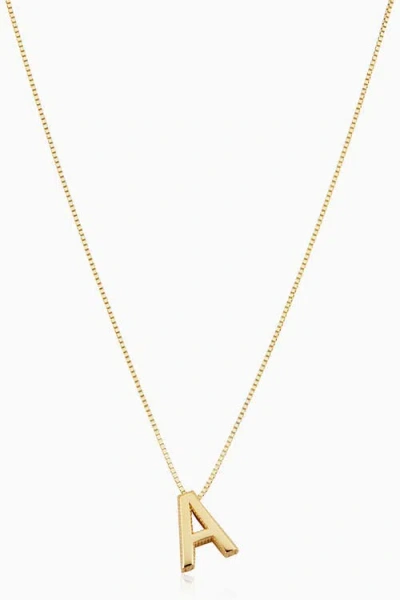 Oradina 14k Gold Love Letter Initial Necklace In Letter A
