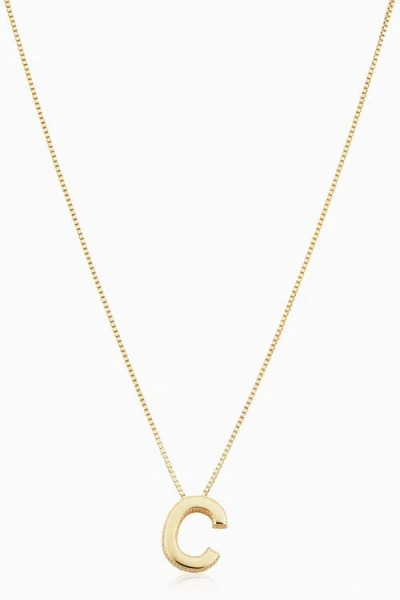 Oradina 14k Gold Love Letter Initial Necklace In Letter C