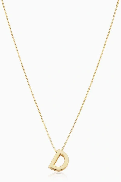 Oradina 14k Gold Love Letter Initial Necklace In Letter D