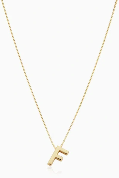 Oradina 14k Gold Love Letter Initial Necklace In Letter F