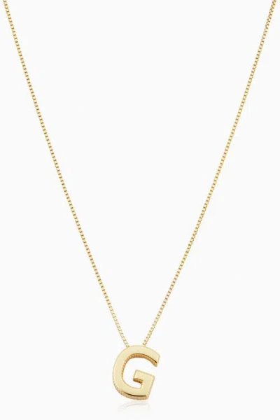 Oradina 14k Gold Love Letter Initial Necklace In Letter G