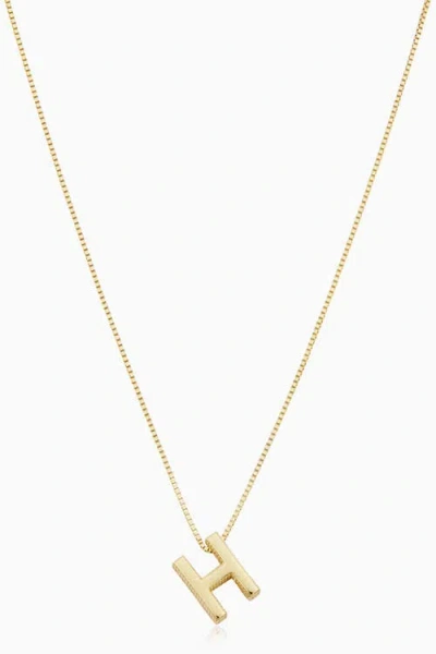 Oradina 14k Gold Love Letter Initial Necklace In Letter H