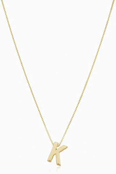 Oradina 14k Gold Love Letter Initial Necklace In Letter K