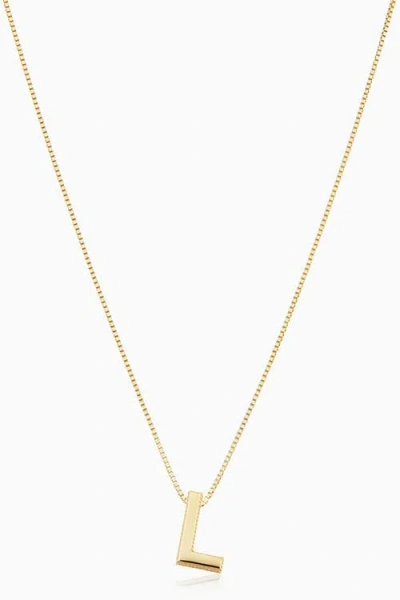 Oradina 14k Gold Love Letter Initial Necklace In Letter L