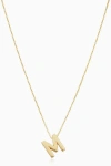 Oradina 14k Gold Love Letter Initial Necklace In Letter M