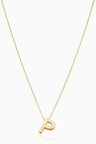 Oradina 14k Gold Love Letter Initial Necklace In Letter P